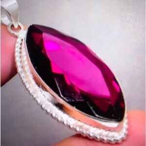 Tourmaline Stamped 925 Sterling Silver Necklace